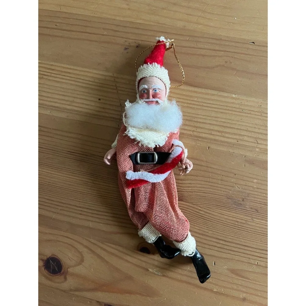 Handmade Vintage Whimsical Santa Claus Christmas Ornament 7